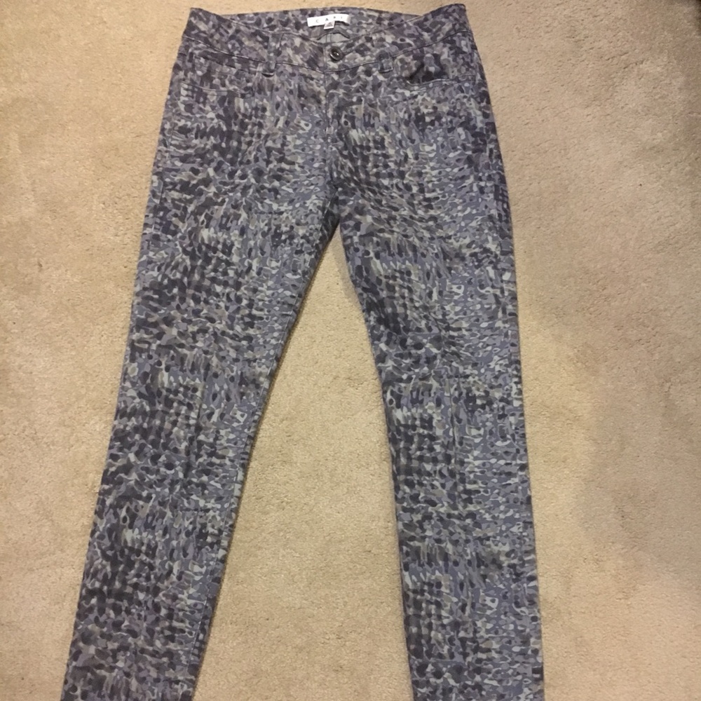 CAbi Modern Camo Skinny Jean. Size 4
